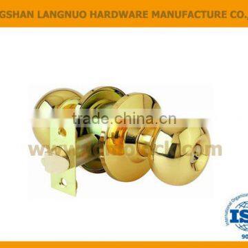 Cylindrical ball knob safety locks for doors