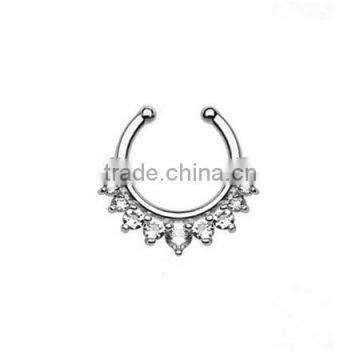 American&European Style Fake Nose Ring Non Piercing Nose Ring Diamond Nose Ring photo-5