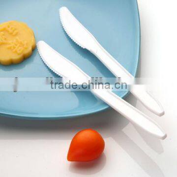 disposable ps plastic knife,3-4g plastic tableware cutlery,white knife