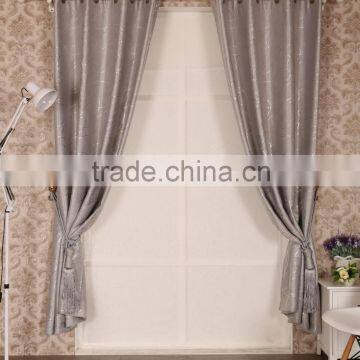 embossed black out with hot silver stamping print flocking grommet curtain panel drapes