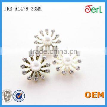 2015 New Fashion Design,Round Rhinestone Button,flower crystal rhinestone button