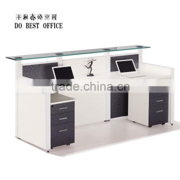 Modern design office counter table for 2 people