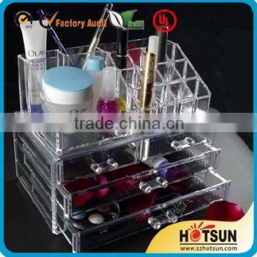 POP Clear Acrylic Cosmetic Organizer with Silkscreen for Wholesale