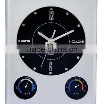 2016 New good wall clock weather station plstic wall clock