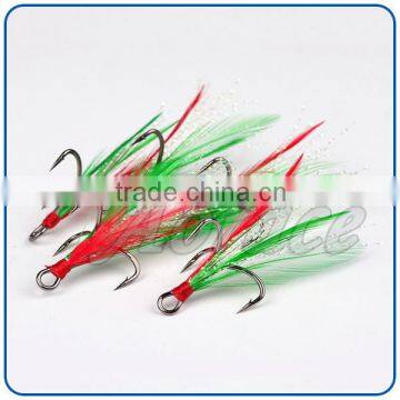 Original Design Red Feather Less Harm the Fish Circle Hooks Fishing