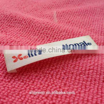 Hot Cut Fabric End Folding Main Woven Labels for Garment