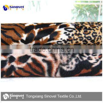 100% Polyester animal print velboa for pet bed