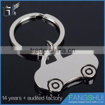 Latest design Low moq metal trolley coin keychain china wholesale