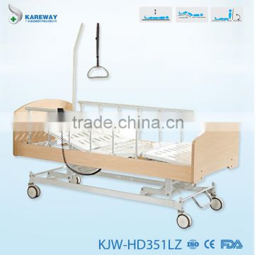 3 functions electric homecare bed, wooden hospital bed KJW-HD351LZ