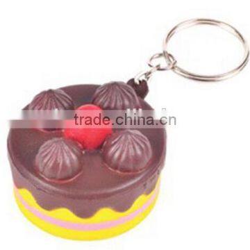 custom donut keychain bread vinyl emulational,oem donut keychain plastic with chocolate,vinyl emulational donut keychain