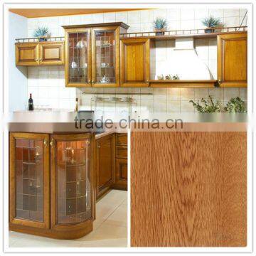 decorative woodgrain color furniture pvc film for doors