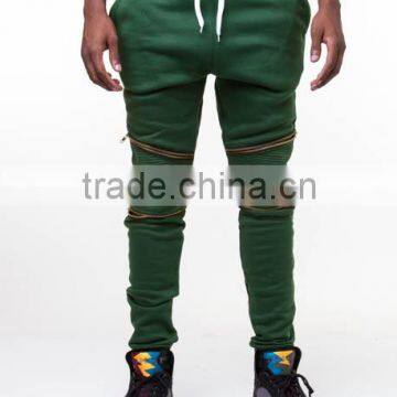 Green Biker ZIP JOGGER Man Pants Moto Jogger Pants Gym Pants (lotbike082) photo-2