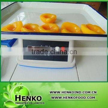 Canned yellow peach in light syrup