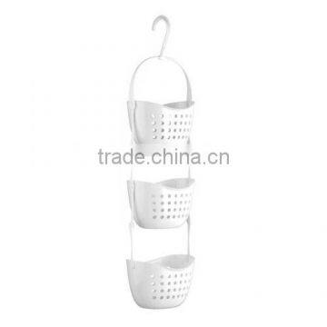3 Tier Shower Caddy Bathroom Rack Plastic Hanging Over Basket Unit Shower Organizer photo-2