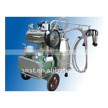 Double barrel for milking machine