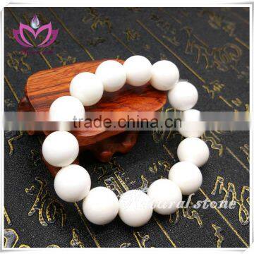 Natural white Tridacna Stone Shell Beads, Tibetan Prayer Beads(D:10mm x 14/ Strand)