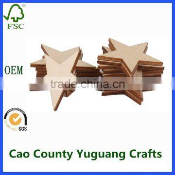 Star Shape Wooden Embellishments for Crafts