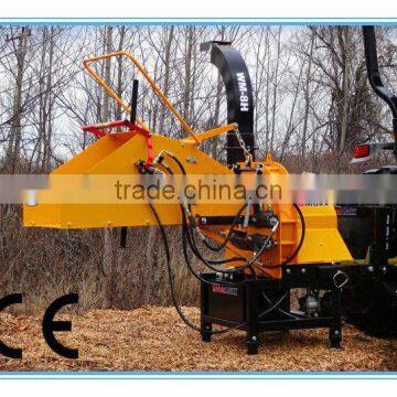 Tractor PTO hydraulic self feeding wood chipper, CE certificate