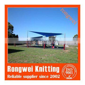 Royal Blue triangle shade sail carport