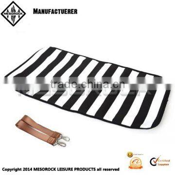 High Quality White and Black Stripe Diaper Tote Bag Baby Diaper Bag photo-4