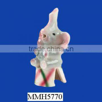 Decorative cute porcelain elephant pie bird