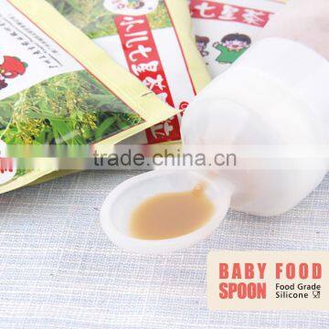Hot sale non-toxic bpa free silicone baby feeding cuchara