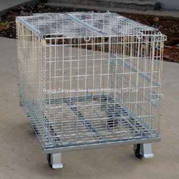 Customized Foldable Storage Cage/ Wire Container With Wheels photo-2