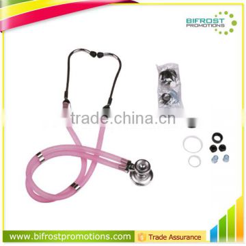 Pink Multifunctional Dual Head Double Barrel Stethoscope