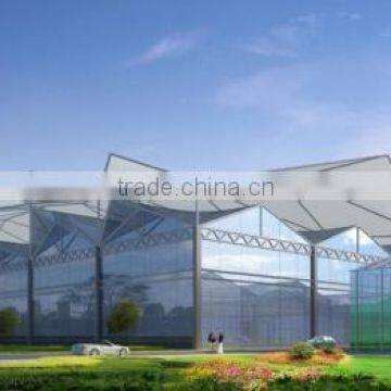 Venlo Type Glass Panels Agricultural Multi-Span Greenhouse With Sun Shade &Control System photo-5