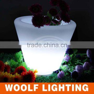 Home Garden Decor LED Color Changing Light Up Flower Pot photo-2