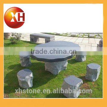 Garden Oval Granite Top Dining Table for Park Furniture photo-4