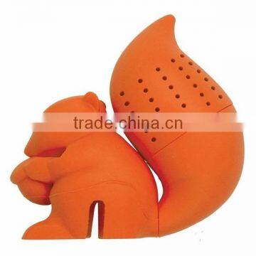 Silicone Squirrel Shaped Tea Infuser Loose Leaf Strainer Bag Mug Filter photo-5