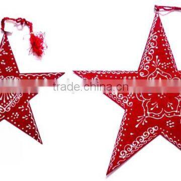 Handmade christmas decoration hanging stars