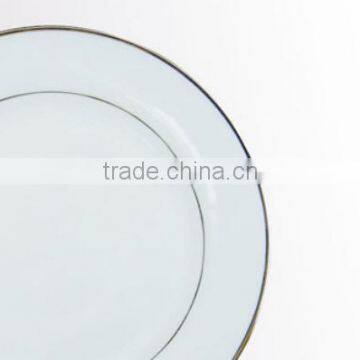 Sublimation Blank Double Gloden Rim Ceramic Plate For Heat Transfer Printing