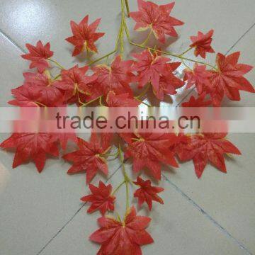 CHY070910 Artificial red maple tree leave/hanging maple leaf/decorative tree leave craft