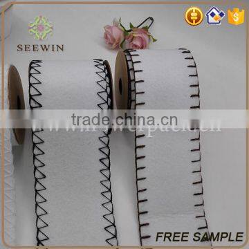 White Felt Fabric Ribbon Roll for Gift Packaging photo-2