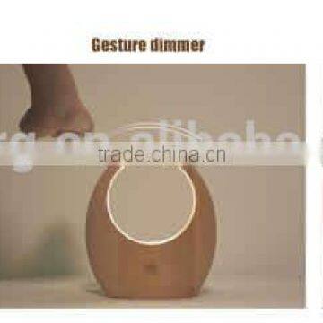 Smart Gesture Control Wood Table Light With Built-in Battery photo-3