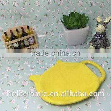 Made in China Stocked Dinnerware Yellow Ceramic Dish photo-3