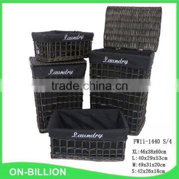 Wholesale Black Wicker Laundry Basket in Bulk photo-4