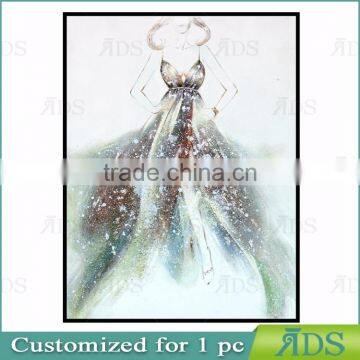 Handmade Modern Contemporary Art Abstract Woman Oil Painting photo-2