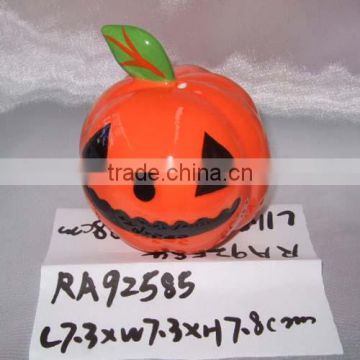 wholesale ceramic halloween decoration with pumpkin design