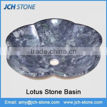 Custom made flower shape granite stone vessel sink