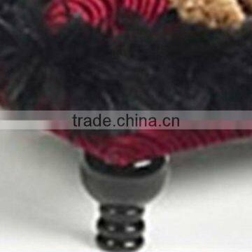 Luxury Red Pet Bed/The Chaise Bed Collection Celebrity Furniture/Beautiful Turkey Feather Trim Dog Bed-BG800003 photo-5