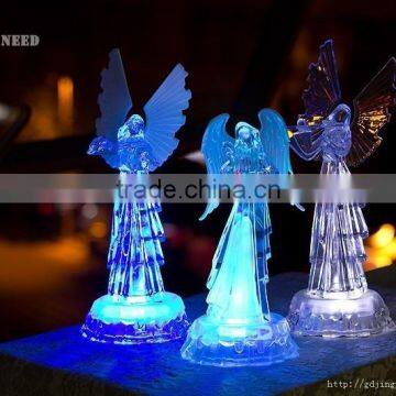 LED Acrylic Christmas Angel With Instrument Figurines photo-5