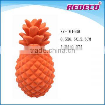 Wholesale Mini Resin Flocked Pineapple Figurine For Sale