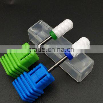 Polishing Drill Barrel Ball Total Length 40MM Head Blade Diameter 13MM White Ceramic Burr for Nail photo-2