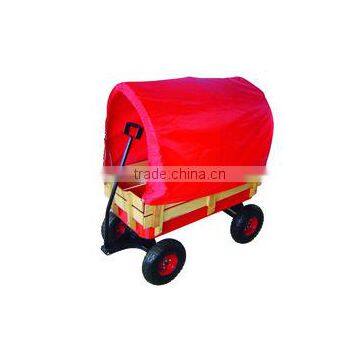 TC1801 wooden wagon garden Tool cart with four-wheel TC1801