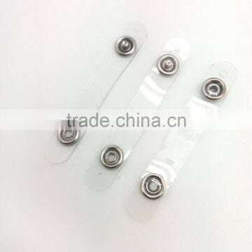 CLEAR STRAIGHT NARROW VINYL TAB, VINYL TAB WITH METAL SNAP photo-2