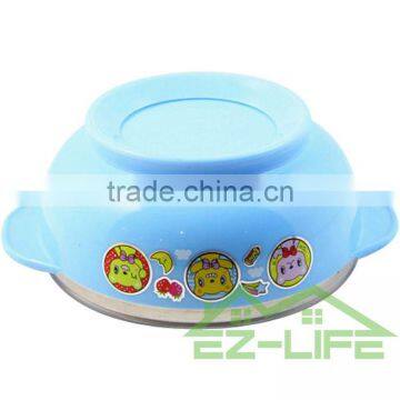 Shockproof Sucker and Handle Stainless Steel Baby Bowls With Lids photo-2