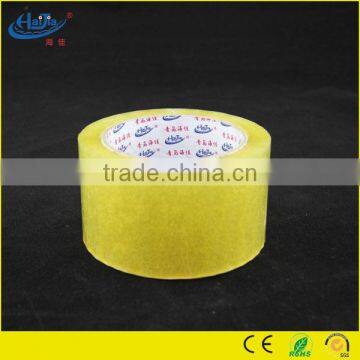 Christmas hot sale yellowish bopp packing tape/solvent based acrylic yellow bopp tape